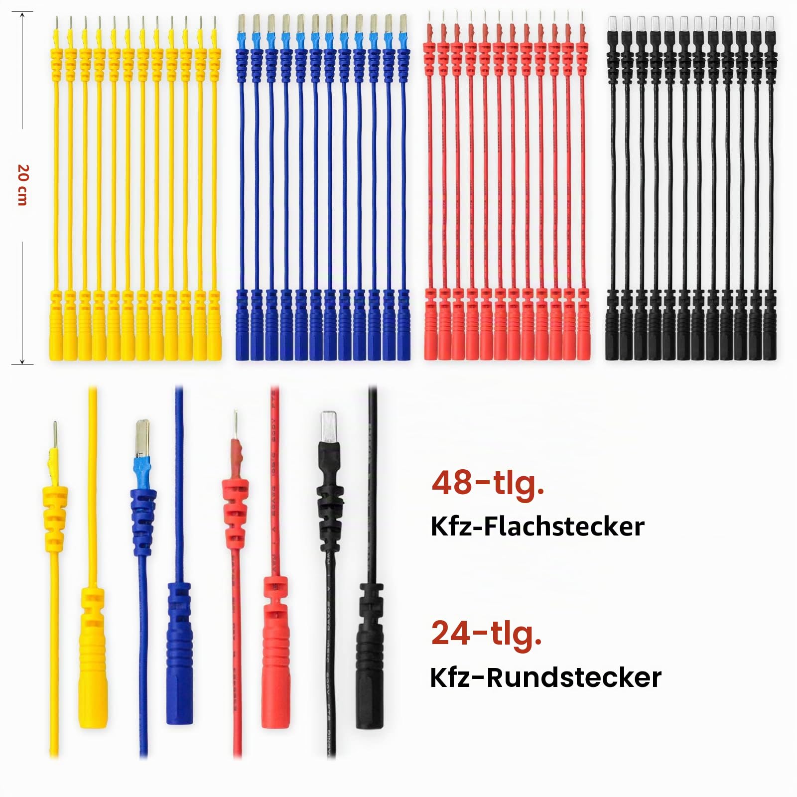 Multimeter Test Leads Set, 92PCS KFZ Fehlerdiagnose Messleitungsset enthält Prüfspitzen, Kabelverbinder, Krokodilklemmen, Elektrisch Auto Reparatur Prüfkabel mit Aufbewahrungstasche für Fahrzeuge