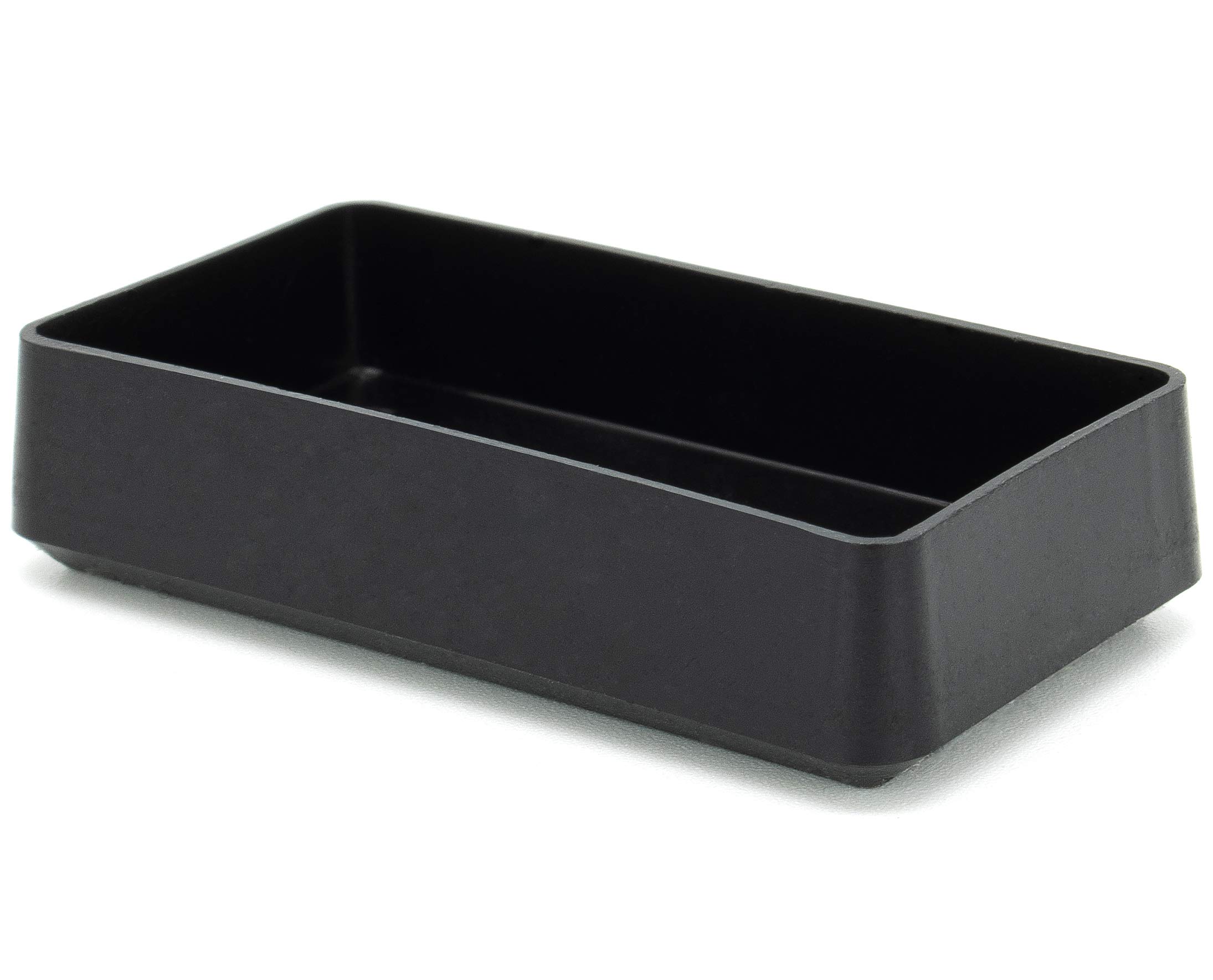 Enkotrade Set of 4 sliding caps, square chair leg caps, for outer tube dimensions 30 x 15 mm, pipe cover made of high-quality polyethylene plastic, cap, end caps