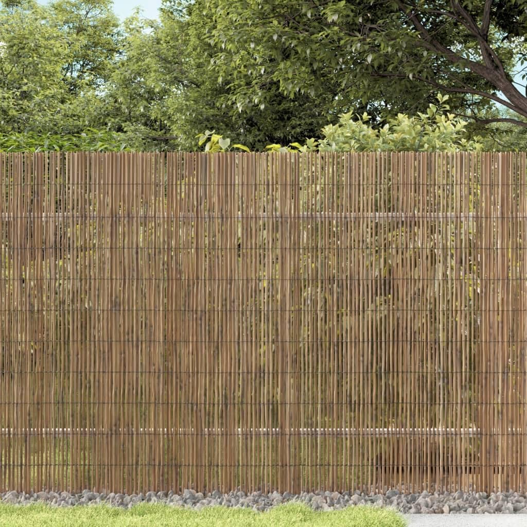 Makastle Clôture de Jardin en Roseau, Brun, 400 x 100 cm