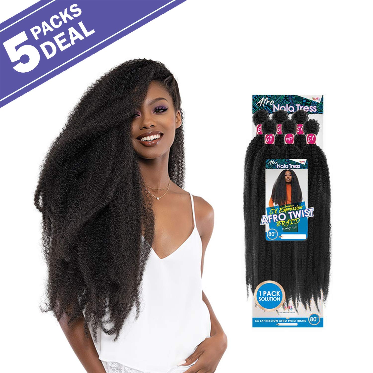 Amazon.com: Janet Collection Braids Nala Tress 6X Expression Afro