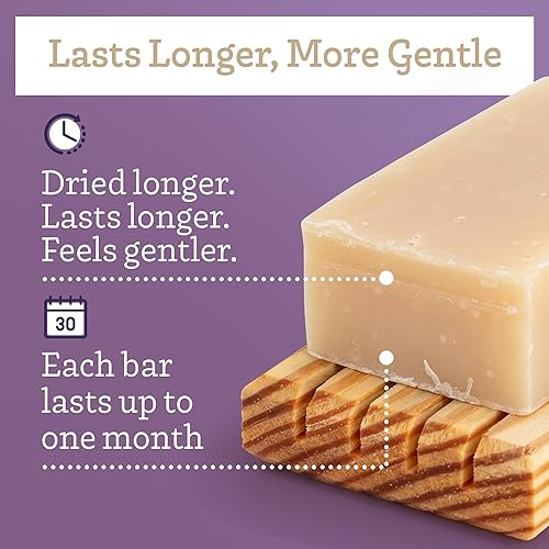 Miniatura 6 de Southern Natural Barra de jabón de leche de cabra paquete de 3 unidades para eccema psoriasis y piel seca sensible Jabón totalmente natural para