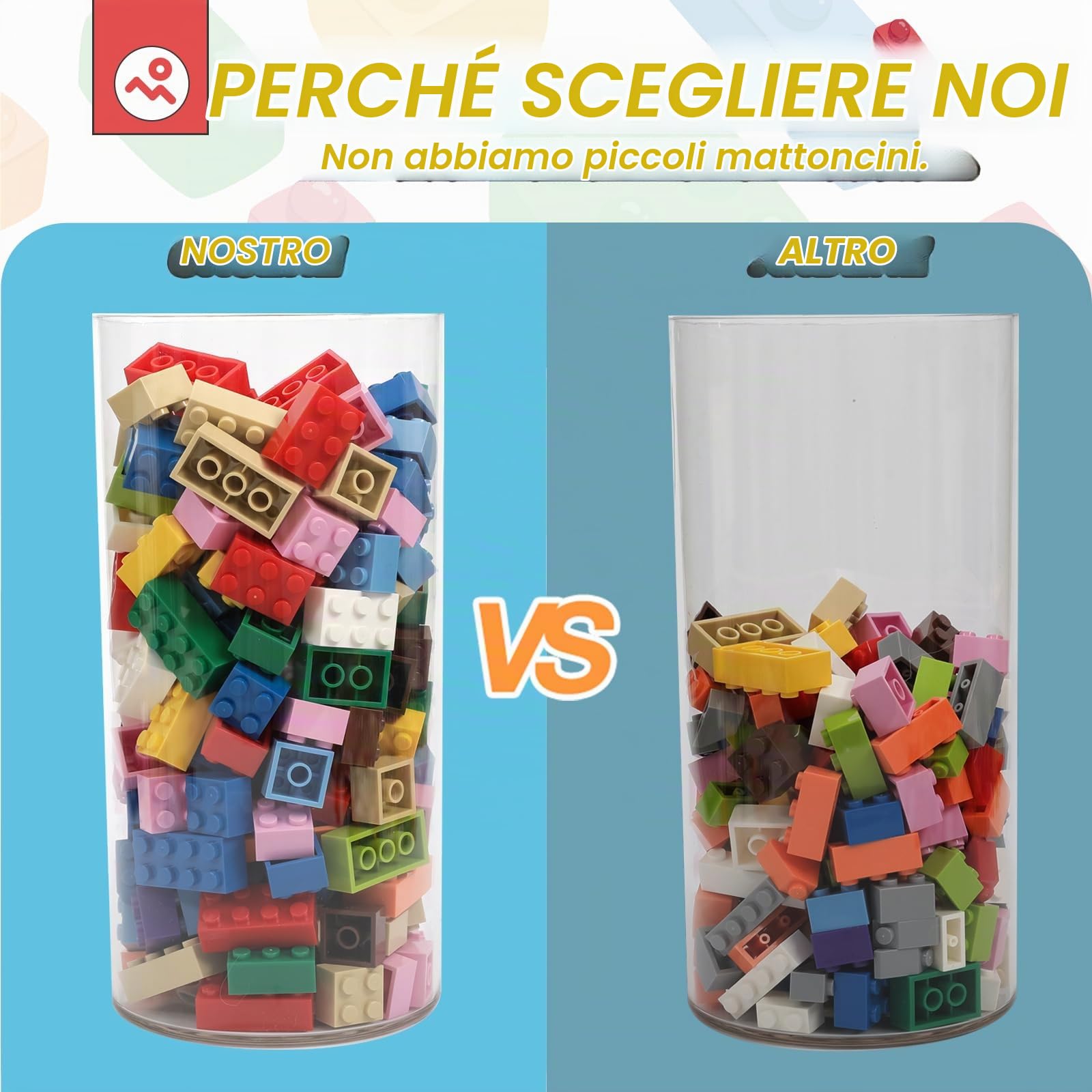HUIZDQ Set di 1000 blocchi di costruzione classici, adatto per bambini e bambine a partire da 6 anni, compatibile con tutte le principali marche.