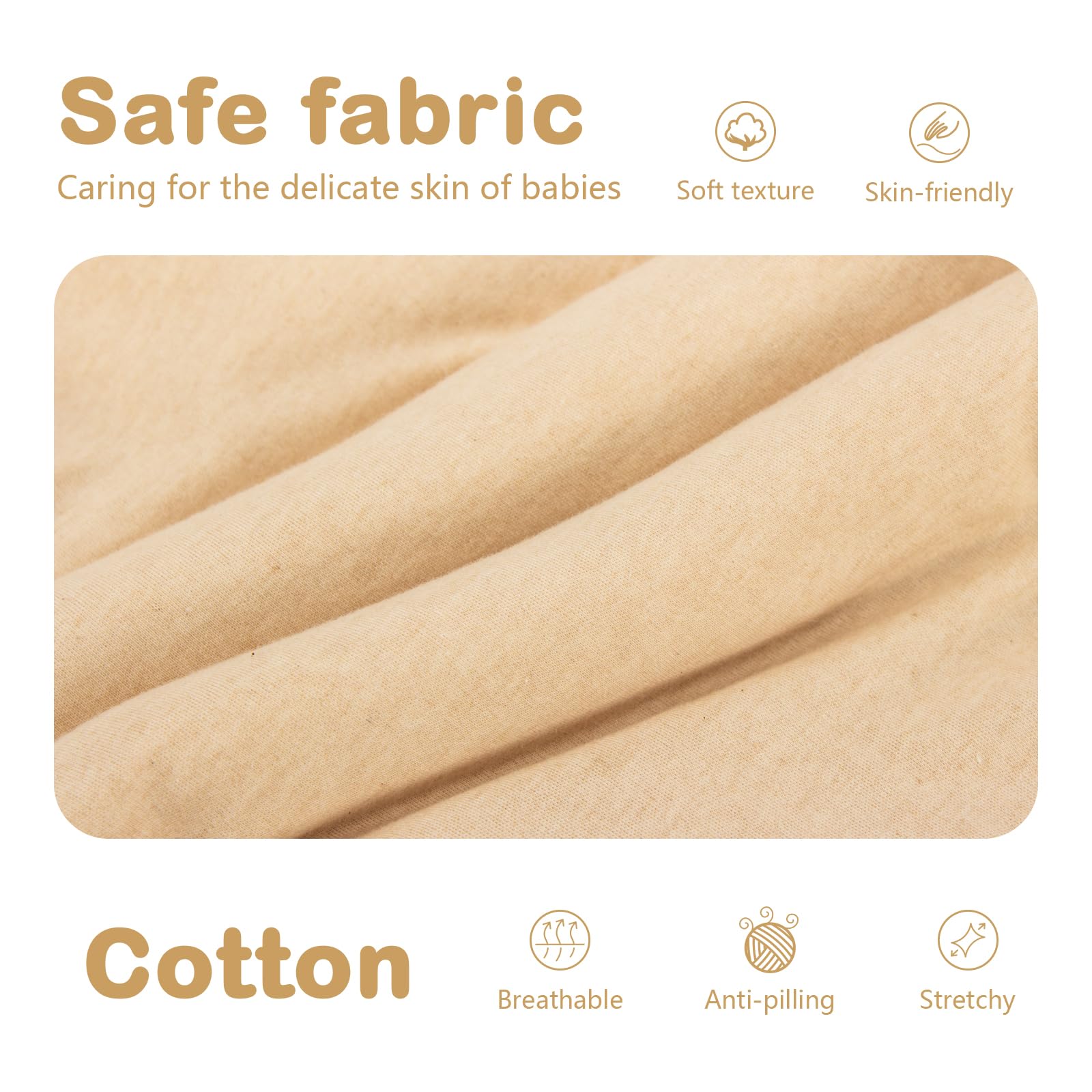 MIKAFEN Sacco nanna a maniche lunghe con piedi 3,5 tog invernale, per bambini - sacco nanna invernale con gambe - 100% cotone, Cucciolo (18-36 mesi)
