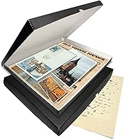 Vista 56 de Lineco Folio Storage Box, Clamshell Design with Metal Edge. 18.5x24.5x1.75 Inches, Archival Boxboard, Preserve Photos, Cards, Magazines, Documents