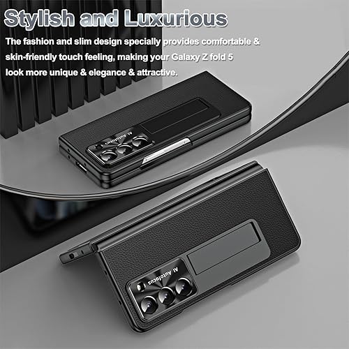 Miniatura 6 de Miimall Funda para Samsung Galaxy Z Fold 5 con S Pen, Z Fold 5 Case + Stylus Pen con soporte para bolígrafo, protector de pantalla de vidrio