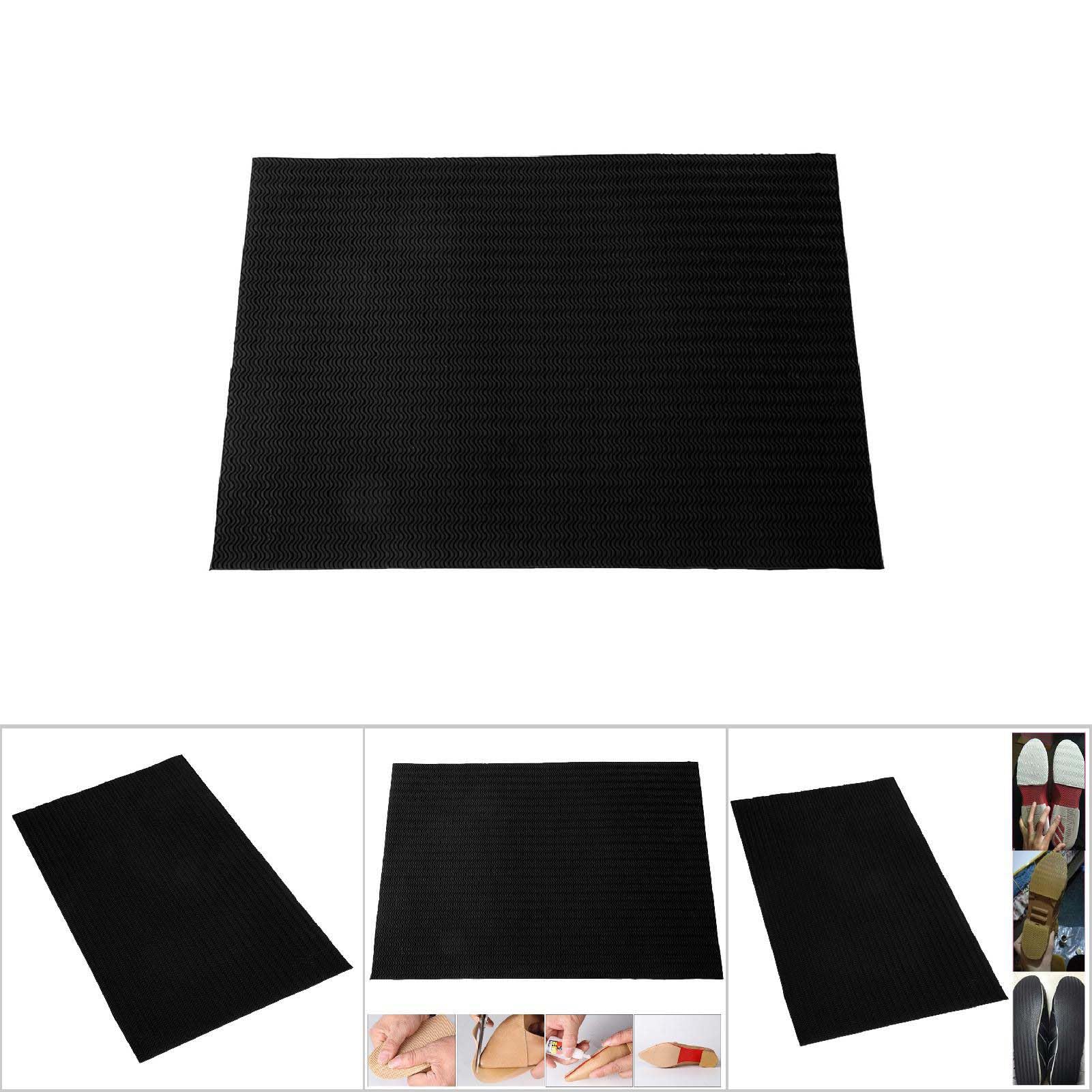 Large Non Slip Shoe Pads Noise Reduction Rubber Sole Sheetfor Men Women High Heel Leather Shoes (Black)