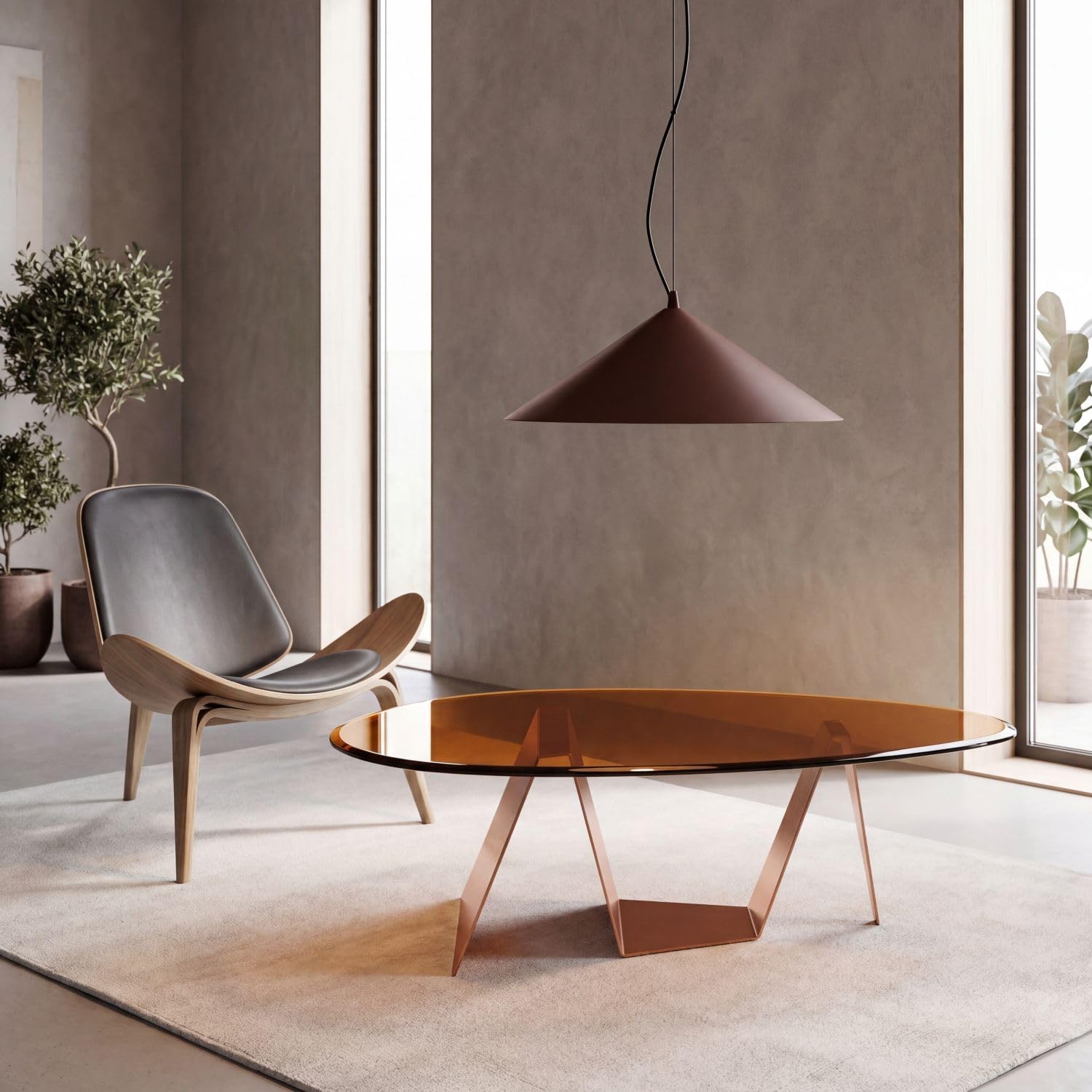 Licht-Erlebnisse LED Pendelleuchte Esstisch Beige Stahl 4000 K Wabenstruktur TRIAC dimmbar blendarm Modern akzentuiert stilvoll rund Ø50 cm Hängelampe Küche