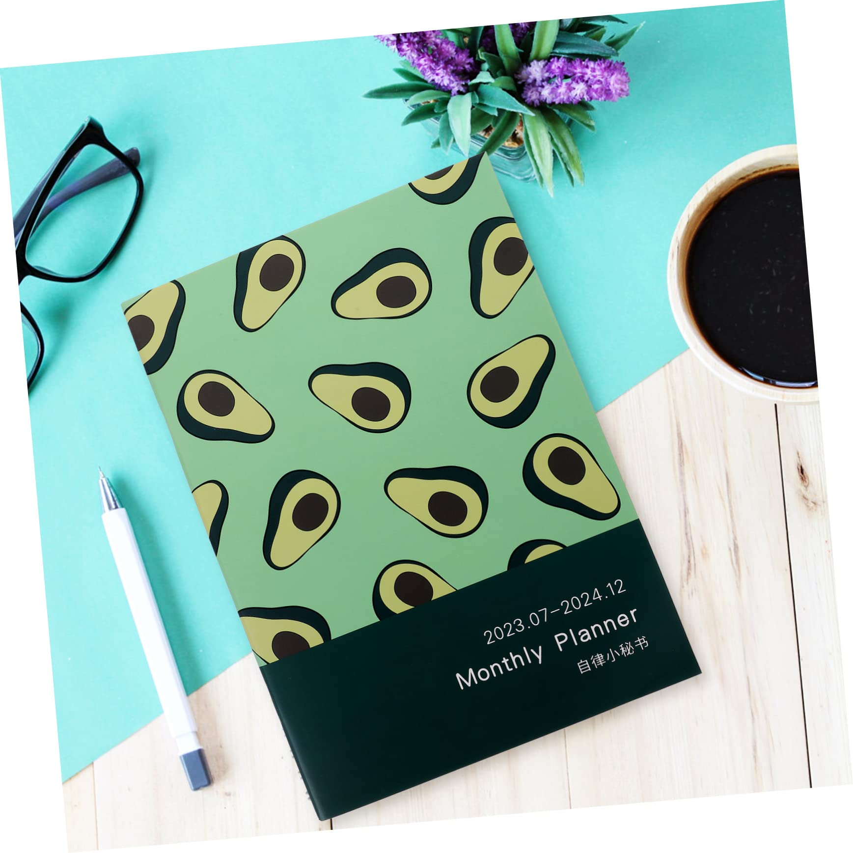 VILLCASE 5pezzi Pianificatore Mensile Agenda Accademica Portatile Con Design Elegante Per Organizzazione Personale e Studio Pratico Calendario Per Casa e Ufficio