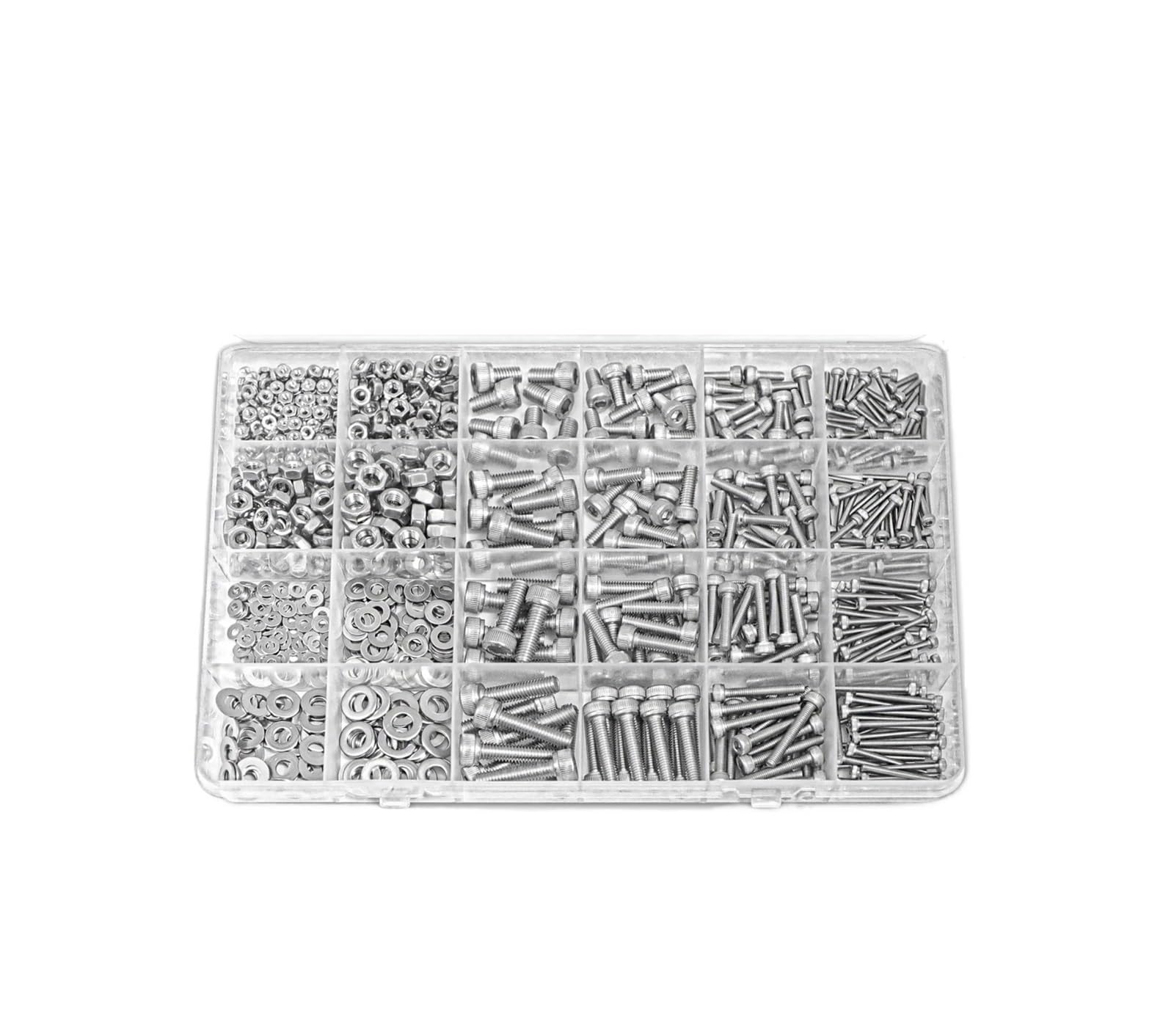 Kit Assortimento Di Dadi E Bulloni Da 918 Pezzi: Bulloni, Dadi, Rondelle Piatte In Acciaio Inossidabile 304 A Testa Esagonale M2, M3, M4, M5 E Altro Ancora