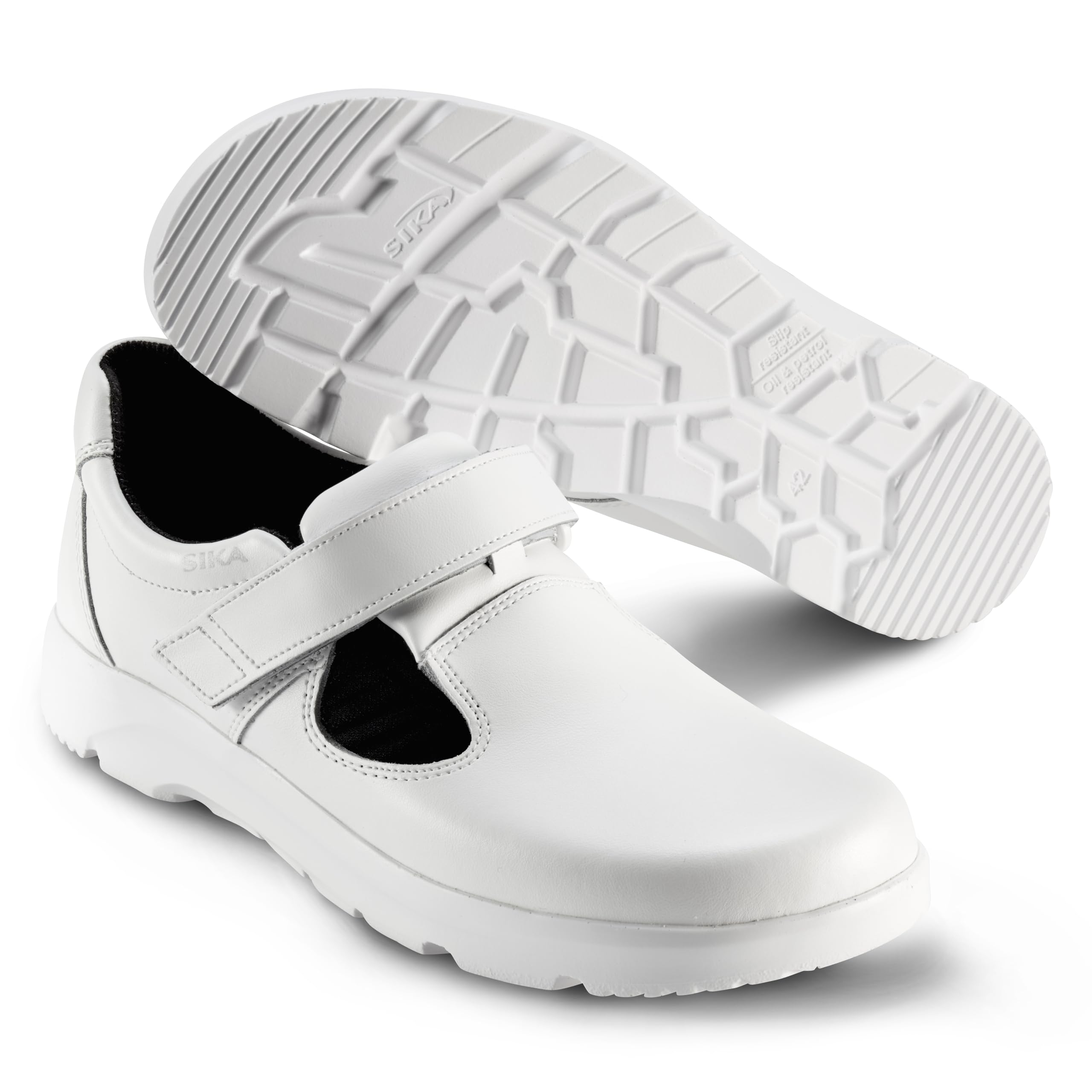 Sandalia OptimaX sin puntera blanco O1 + SRA + negro 191
