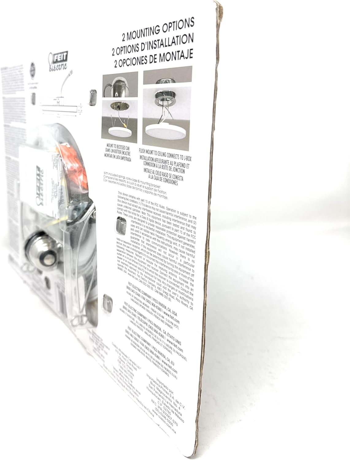 Feit Electric Round, 2 Mounting Options, for Home, Office, Commercial LED Downlight, 7.5", 2700K Soft White