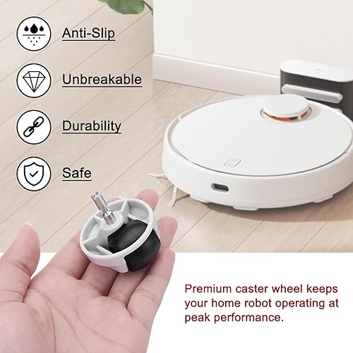 Miniatura 6 de ilovelife Piezas de repuesto para rueda delantera Xiaomi Mi Mijia Roborock S6, S6 Pure, S5, S50, S4, E4, E35, E25, E20, C10 (paquete de 2)