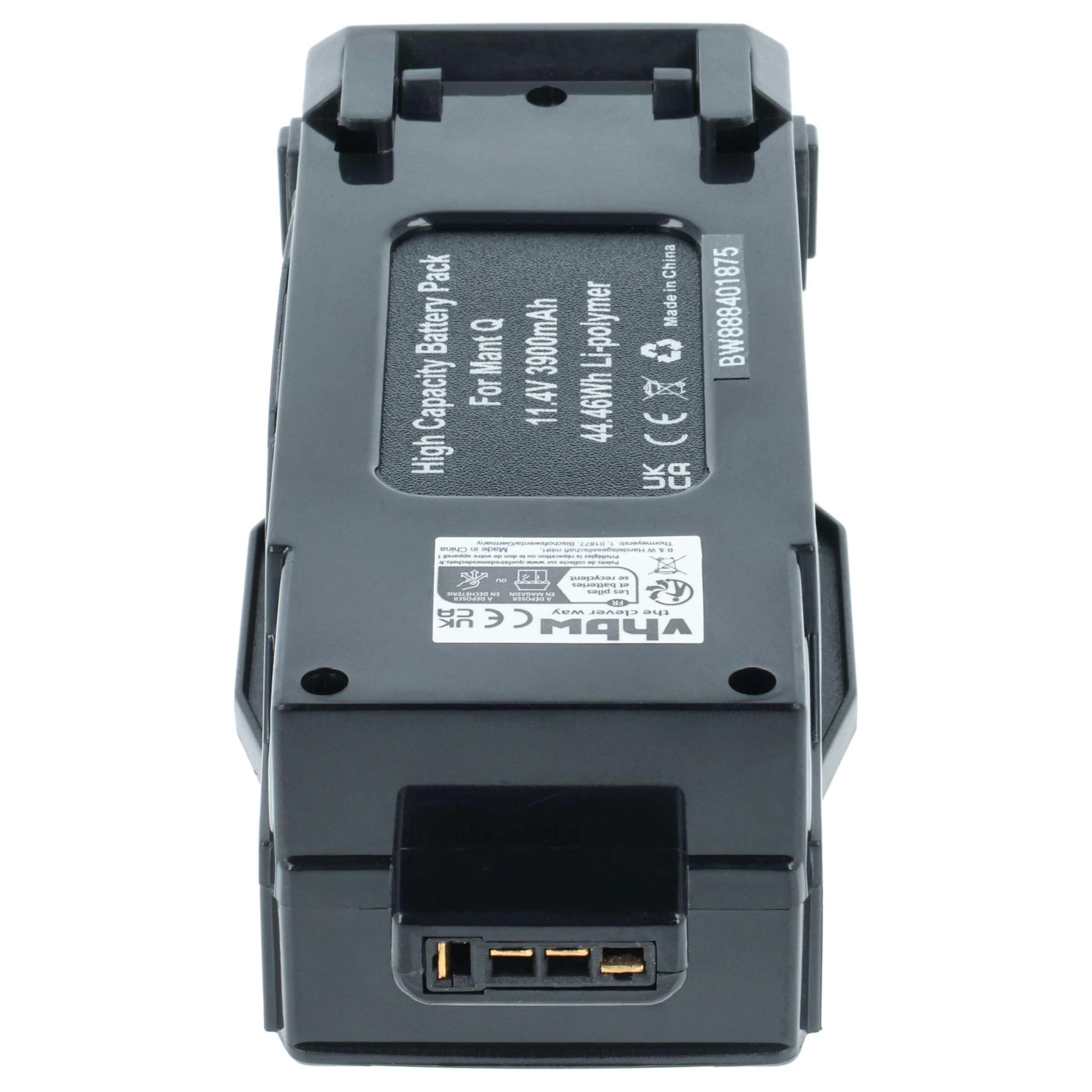 vhbw batteria compatibile con Yuneec Mantis G, Q drone quadricottero multicottero (3900mAh, 11,4V, Li-Poly)