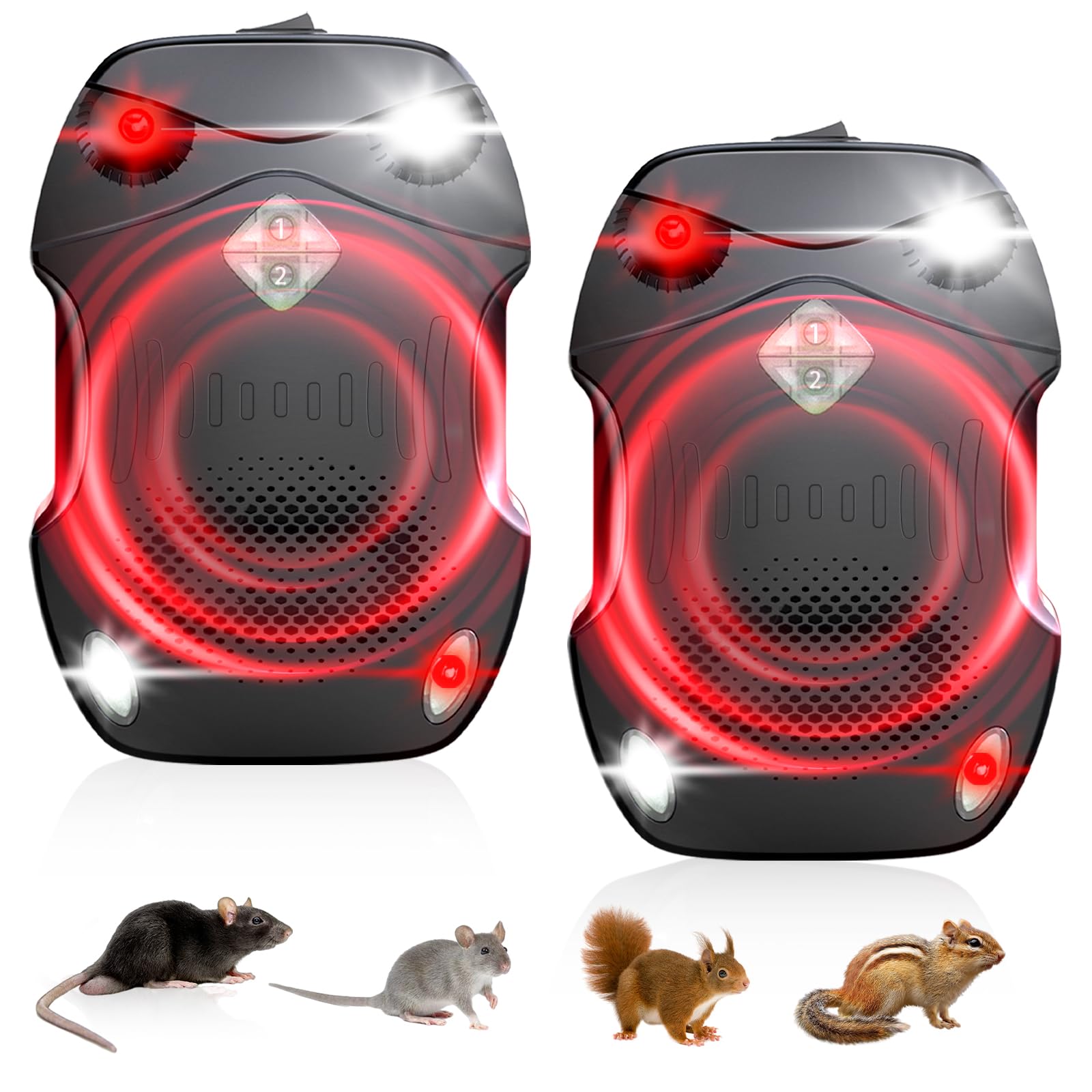 2 Pack Rodent Repellent for Car Engines, Ultrasonic Rodent Repeller for High-Efficiency Rat and Mouse Deterrent, Mouse Repellent,Rat Repellent for Car