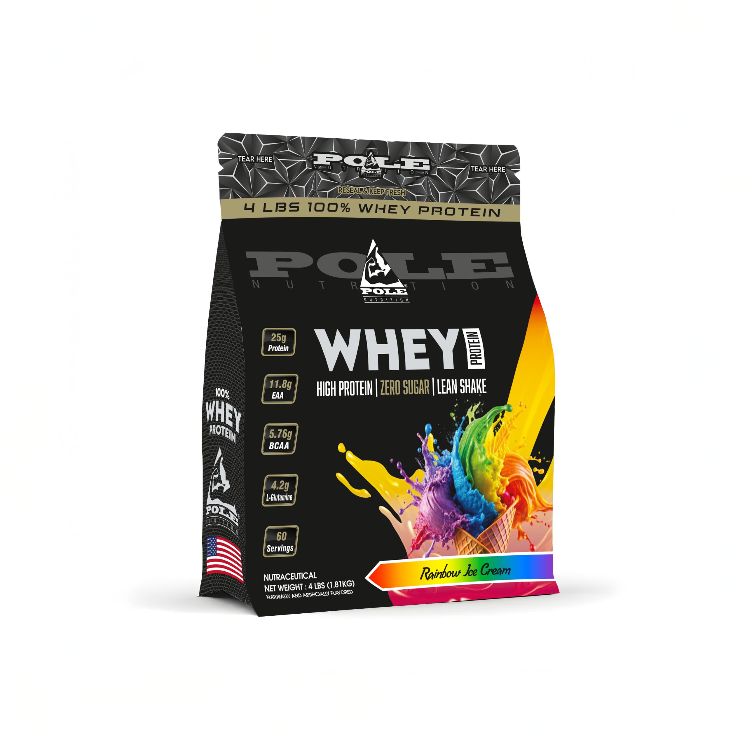 Pole Nutrition Whey Protein | 4 Lbs (1.81 kg) | High Protein, Zero Sugar Lean Muscle Shake | Fast Recovery & Muscle Growth (4 lbs, AMERICAN BANANA SPLIT) — Amazon image 8