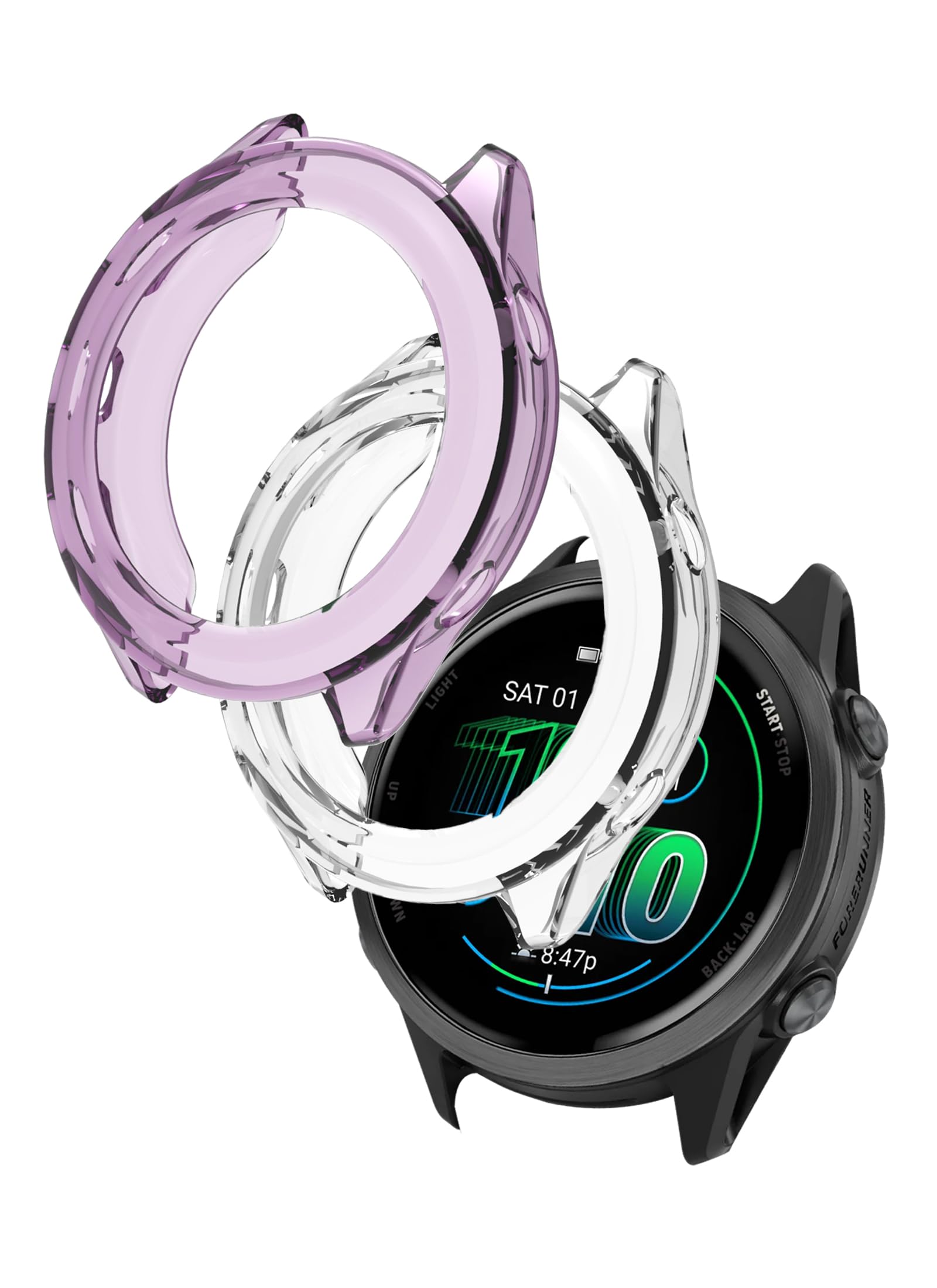 Amazon.com: (2 Pack) Case for Garmin Forerunner 570 47MM Premium