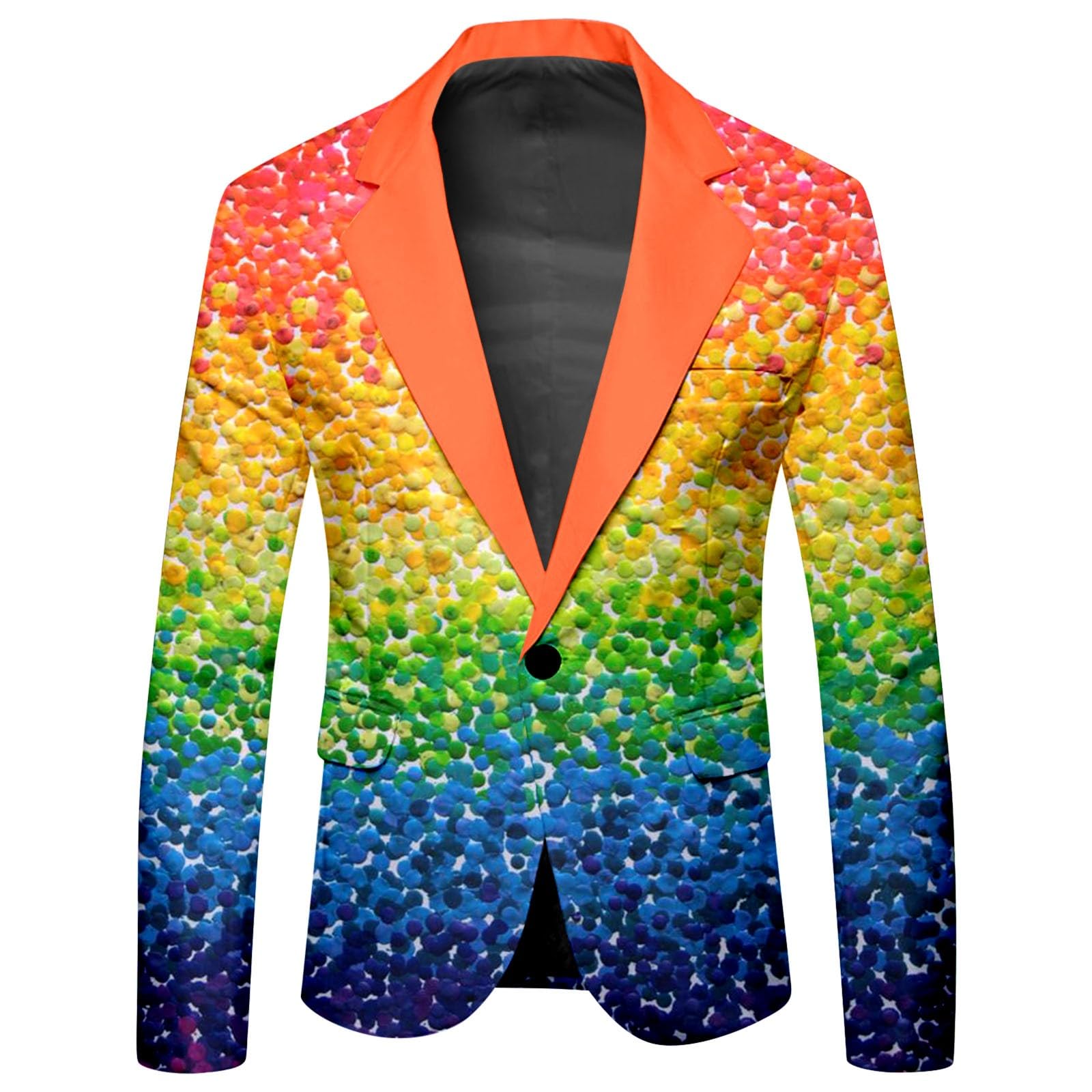 RUMAOZIASequin Jacket Men's Gold Glitter Blazer Stretch Jacket for Wedding  Party Performance Costume Sporty Night Club Host Emcee Performance Suit