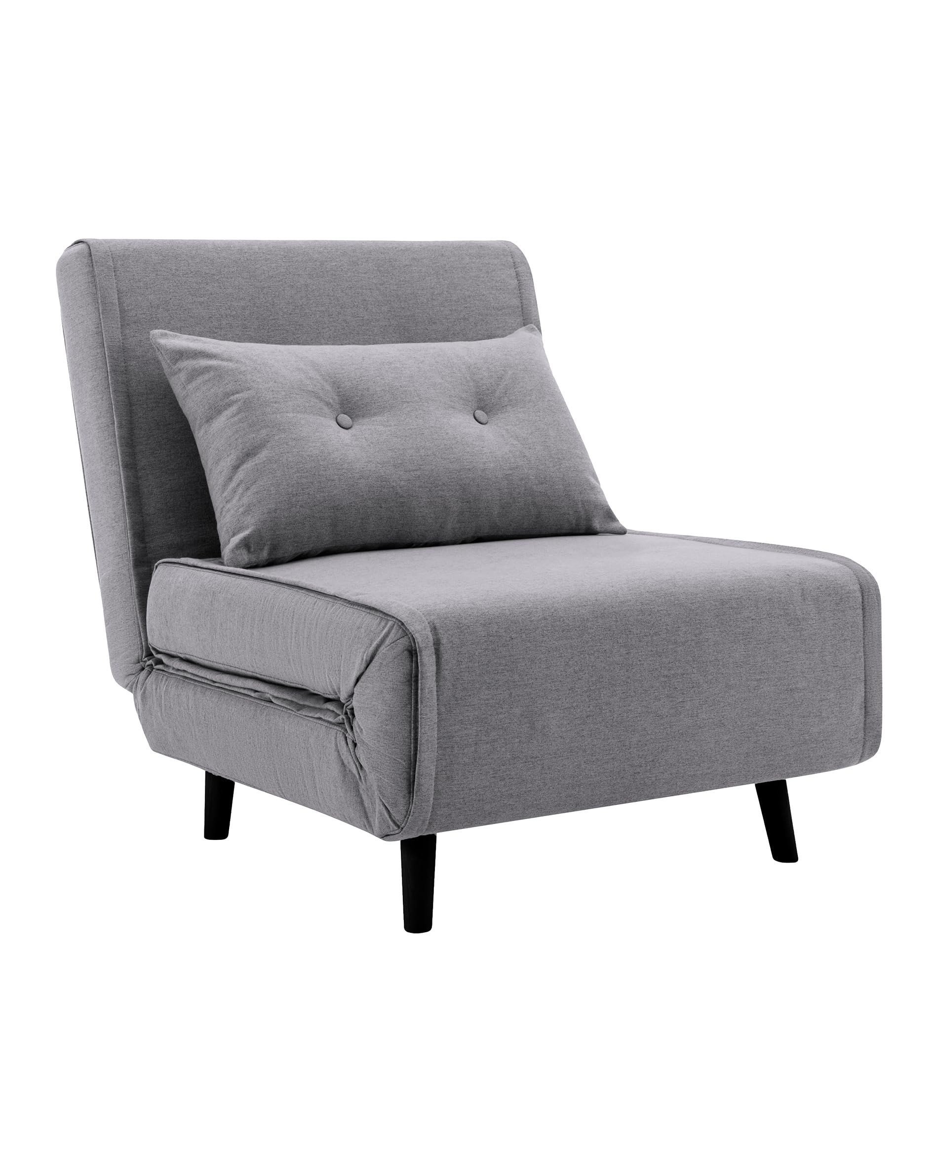 Home Heavenly® - Sofá Cama Pegaso 3 en 1. Sofá Plegable Convertible en Cama Tipo futón. Sofá tapizado en Tela Color Gris y cojín Incluido. (1 Plaza)