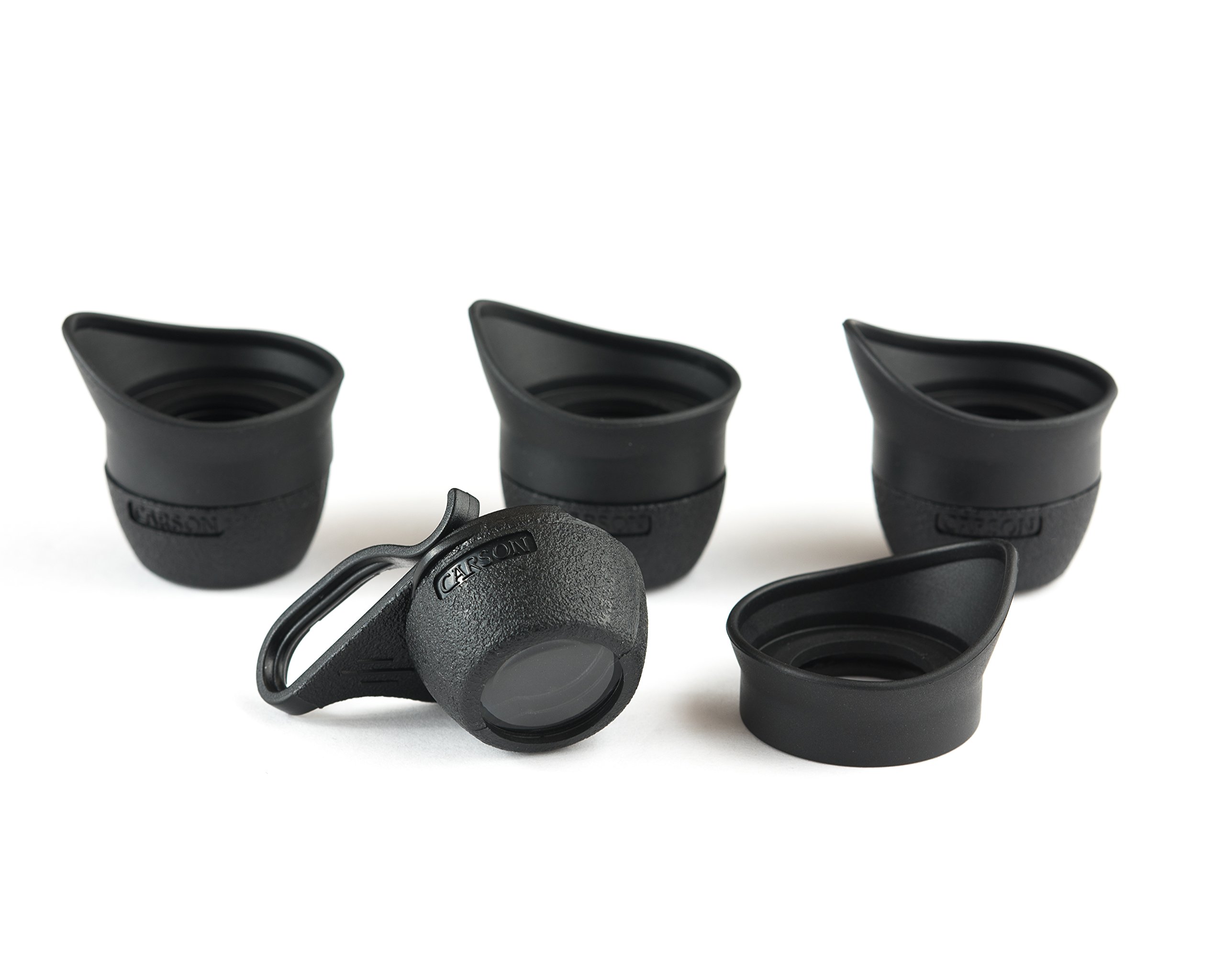 Carson MagniLoupe ensemble de quatre loupes d’horloger bijoutier avec un clip de fixation pour les monter aux smartphones, grossissements de 4,5x, 6,5x, 8x et 13x (ML-20)