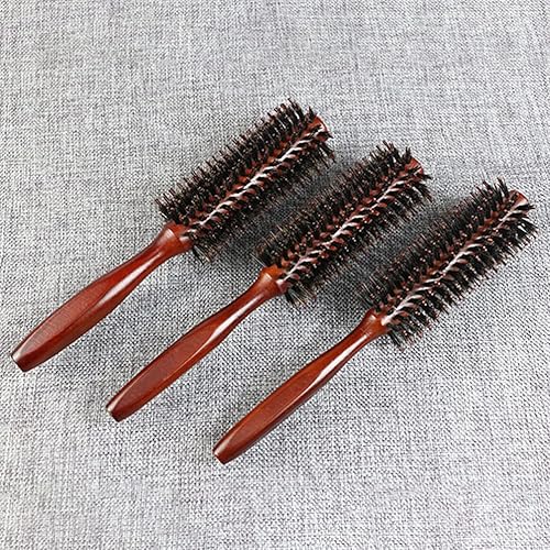 Miniatura 9 de 2 cepillos redondos para el cabello con cerdas de jabalí, cepillo de secado para rizar, desenredante de pelo, peine de cabeza, peines de masaje,