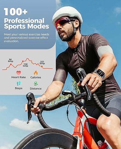 Miniatura 5 de Relojes inteligentes para mujeres y hombres, rastreador inteligente de fitness (respuestahacer llamadas), más de 110 modos deportivos con contador