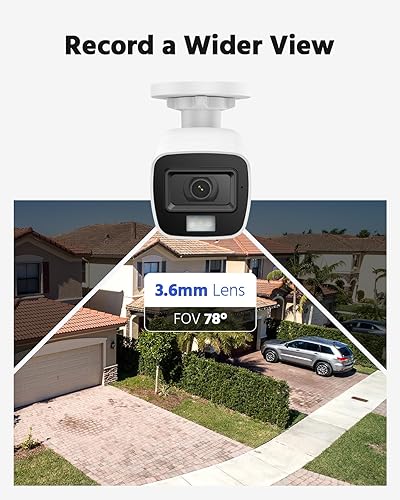 Miniatura 7 de ANNKE Paquete de 4 cámaras de seguridad con cable de 2.0MP 1080P 1920TVL, cámaras CCTV HD TVI complementarias para exteriores, luz dual inteligente