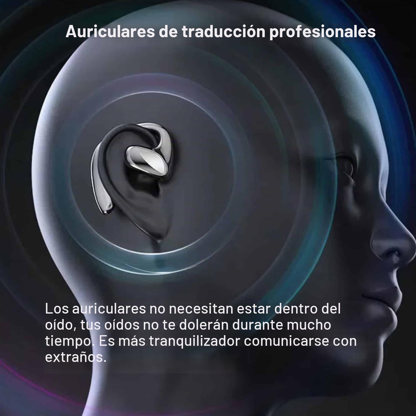 Talkbuds Auriculares con traducción Ai en tiempo real, 144 idiomas y acentos, traductor bidireccional, auriculares Bluetooth, auriculares impermeables IPX5, controles táctiles, para