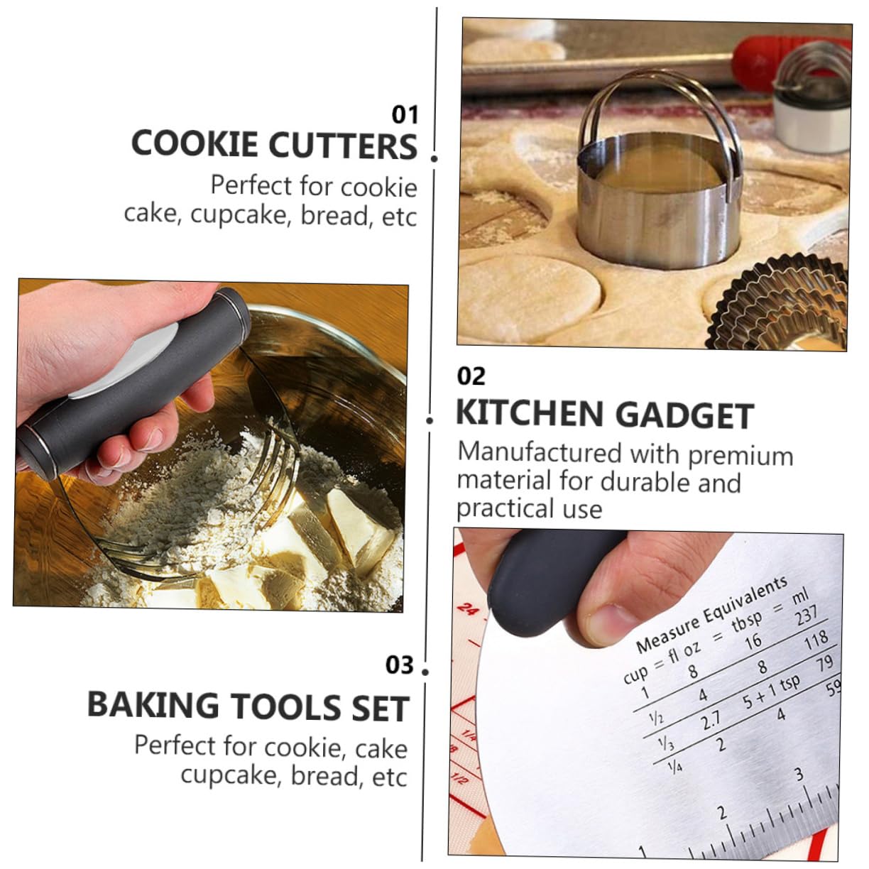 Edelstahl Keksformen Satz für Cookies und Cupcakes, Silber