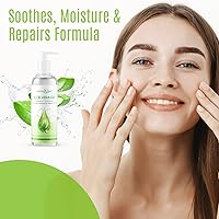 Vista 7 de Gel de aloe vera con hamamelis, vitamina C y vitamina E - Fórmula para calmar la piel, humedad y reparación para rostro y cuerpo, rico