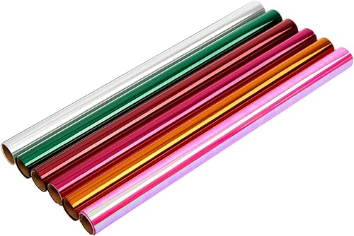 Miniatura 6 de Bright Creations 6 rollos de papel de celofán – Papel de regalo de color transparente para canastas, golosinas y manualidades (17 pulgadas x 10
