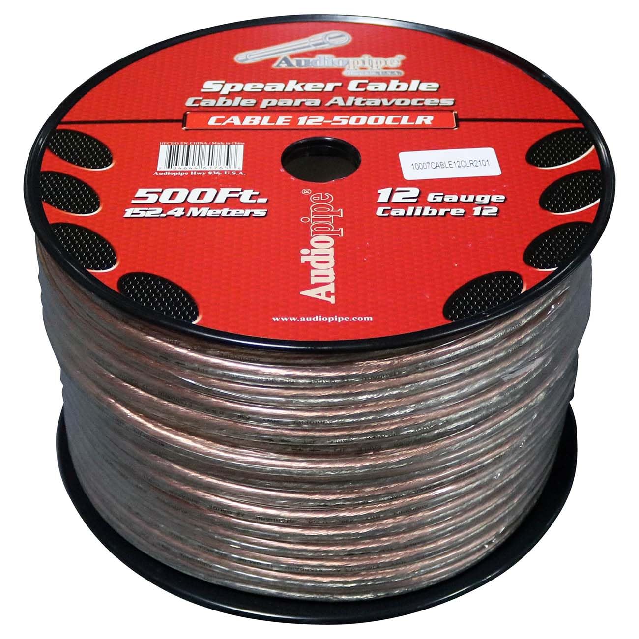 Audiopipe CABLE12500 Speaker Wire Audiopipe 12ga 500 Clear