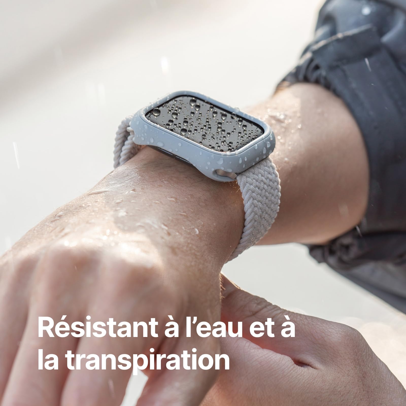 RhinoShield Bracelet Tressé pour Apple Watch Series 11/10 (42mm) + Series 9/8 / 7 (41mm) + Series 6/5 / 4 / SE 3 / SE 2 / SE (40mm) + Series 3/2 / 1 (38mm) | Doux et Extensible