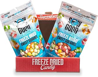 Sow Good Freeze Dried Candy Sweet Squares 2 Pack - (Strawberry, Lemon, Orange, Blue Raspberry, Apple)