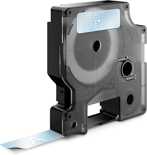 Miniatura 7 de Dymo Cinta de etiquetado estándar D1 0.472 in x 23.0 ft - Blanco sobre transparente