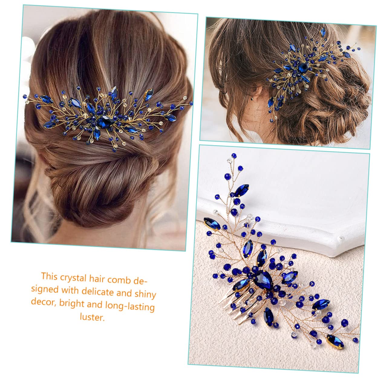 Healeved Lot De 4 Peignes À Cheveux En Cristal Pour Enterrement De Vie De Jeune Fille Accessoire De Coiffure Pour Un Look Élégant