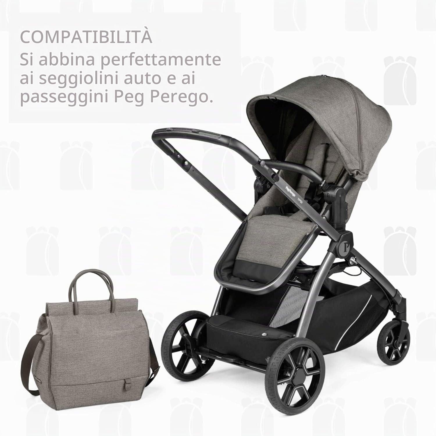 BORSA PEG CITY GREY