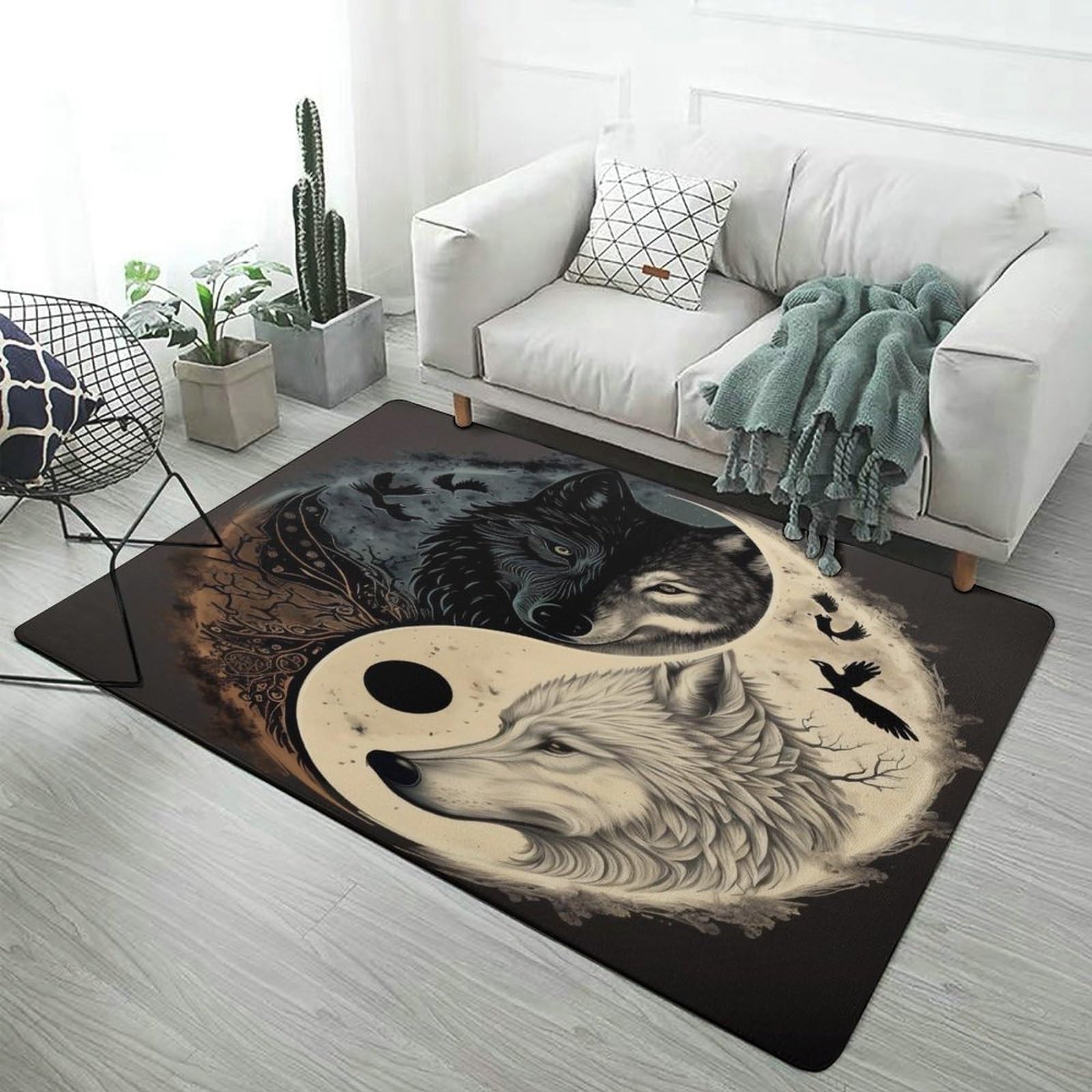 Tapis loup viking Fenrir idéal pour réchauffer le sol du salon