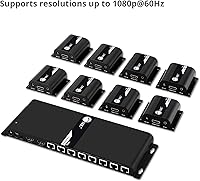 Vista 3 de SIIG Divisor extensor HDMI 1080p sobre CAT5e/6 Ethernet 1 en 8 salidas 130 pies - Extensor de 8 puertos, extensión IR y paso EDID (CE-H24811-S1)