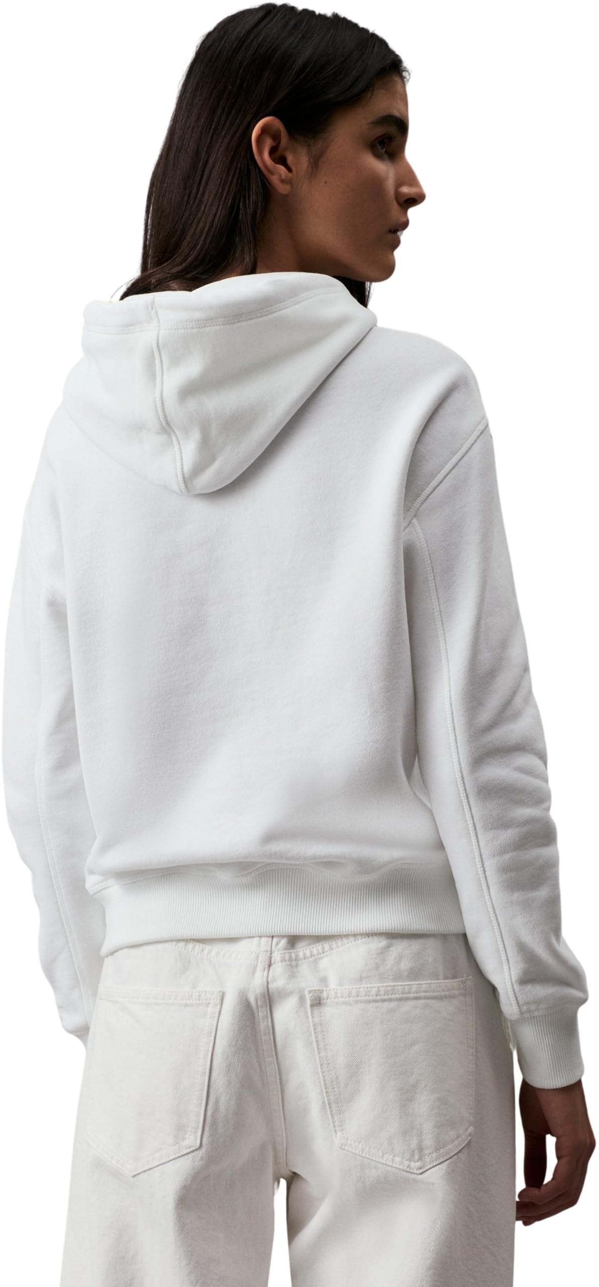 Calvin Klein Jeans Damskie inne ciężkie dzianiny, Jasnobiały, 3XL duże rozmiary wysoki