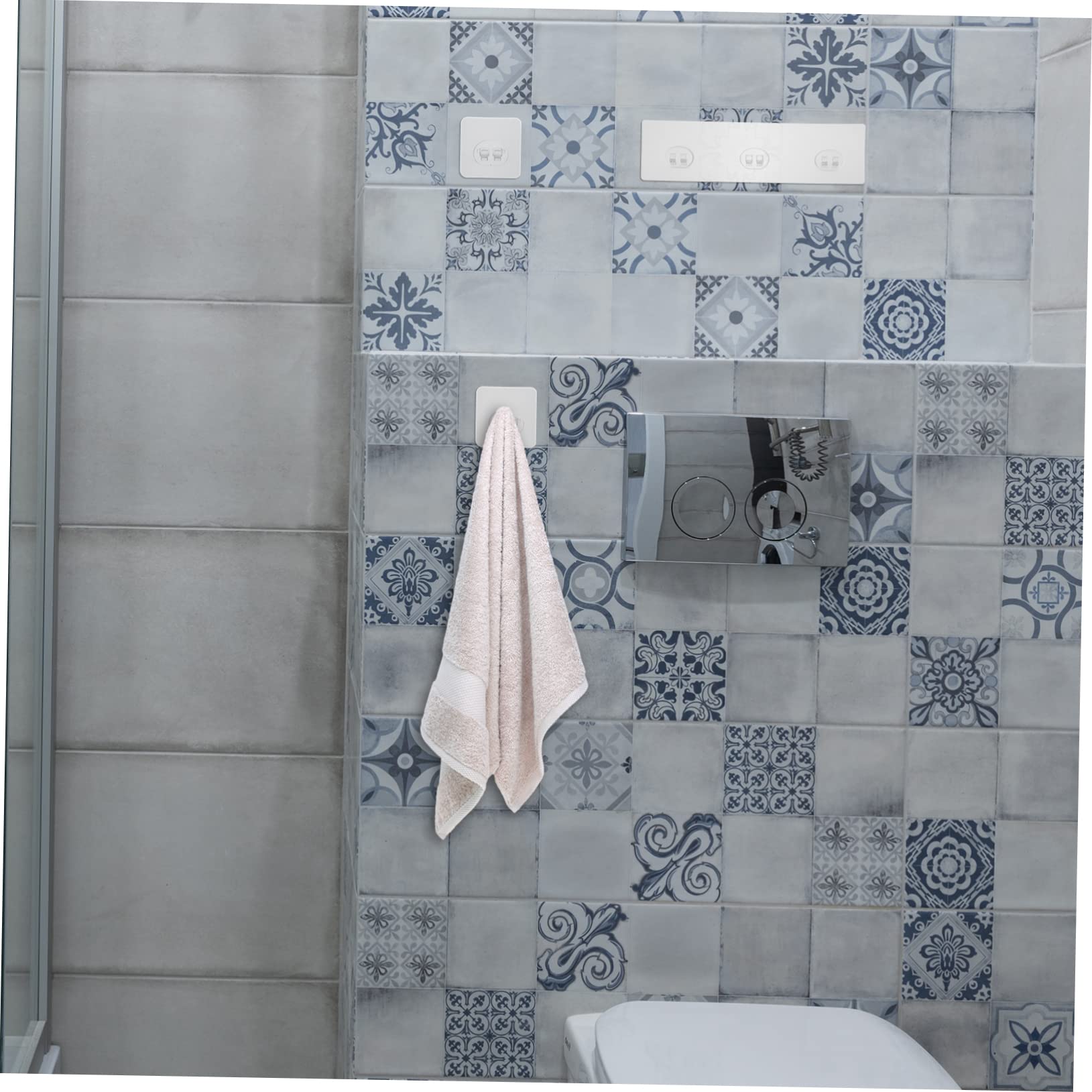 Mipcase 5 Set Ganci Adesivi Trasparenti Per Parete Resistenti Foratura Per Bagno Cucina Camera Da Letto Supporto Fissaggio Forte Su Superfici Lisce Come Marmo 12 Pezzi*5