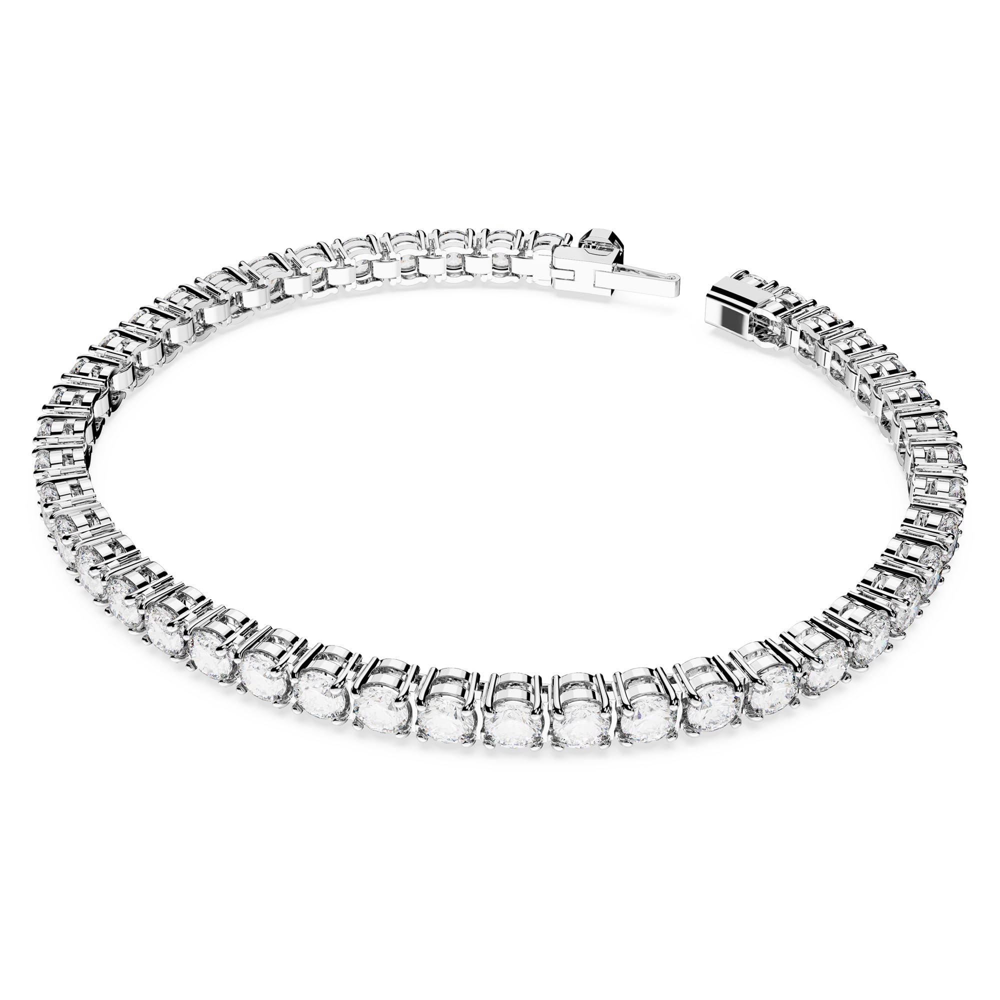 Swarovski Matrix Tennis, Rhodiniertes Armkettchen mit Strahlenden Swarovski Kristallen
