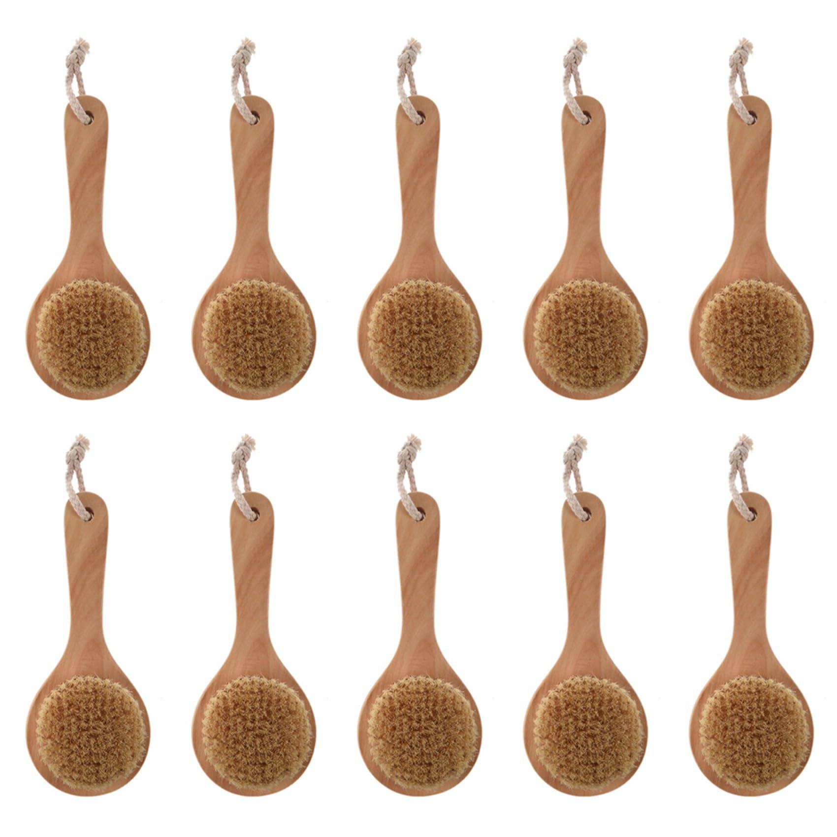 Brosse Corporelle en Bois sous la douche pour un moment de détente et spa à la maison