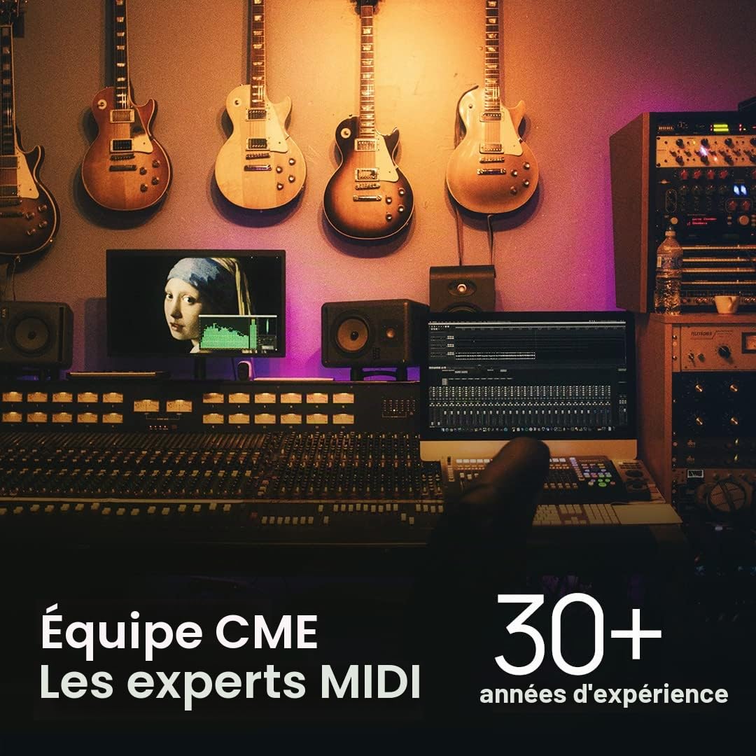 CME U2MIDI Pro – Câble USB MIDI Haute Vitesse avec Filtrage et Mapping, Interface USB vers MIDI Plug-and-Play pour Ordinateur et Instruments MIDI