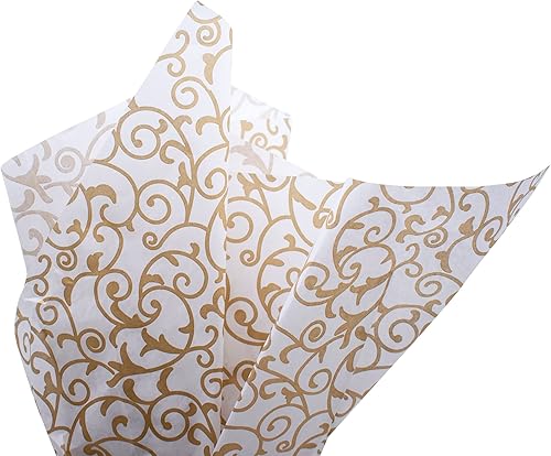 Miniatura 5 de Paquete de papel de seda de regalo de 50 hojas de impresión clásica hecho en Estados Unidos, 20 x 30 pulgadas (papel de periódico Kraft)