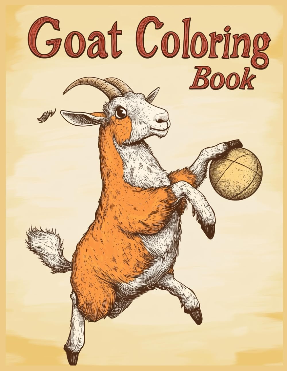 Goat Coloring Book: Goat Adventures with Playful Jumping Goats, Cute Farm Animal Scenes, Stress-Relief Coloring Pages