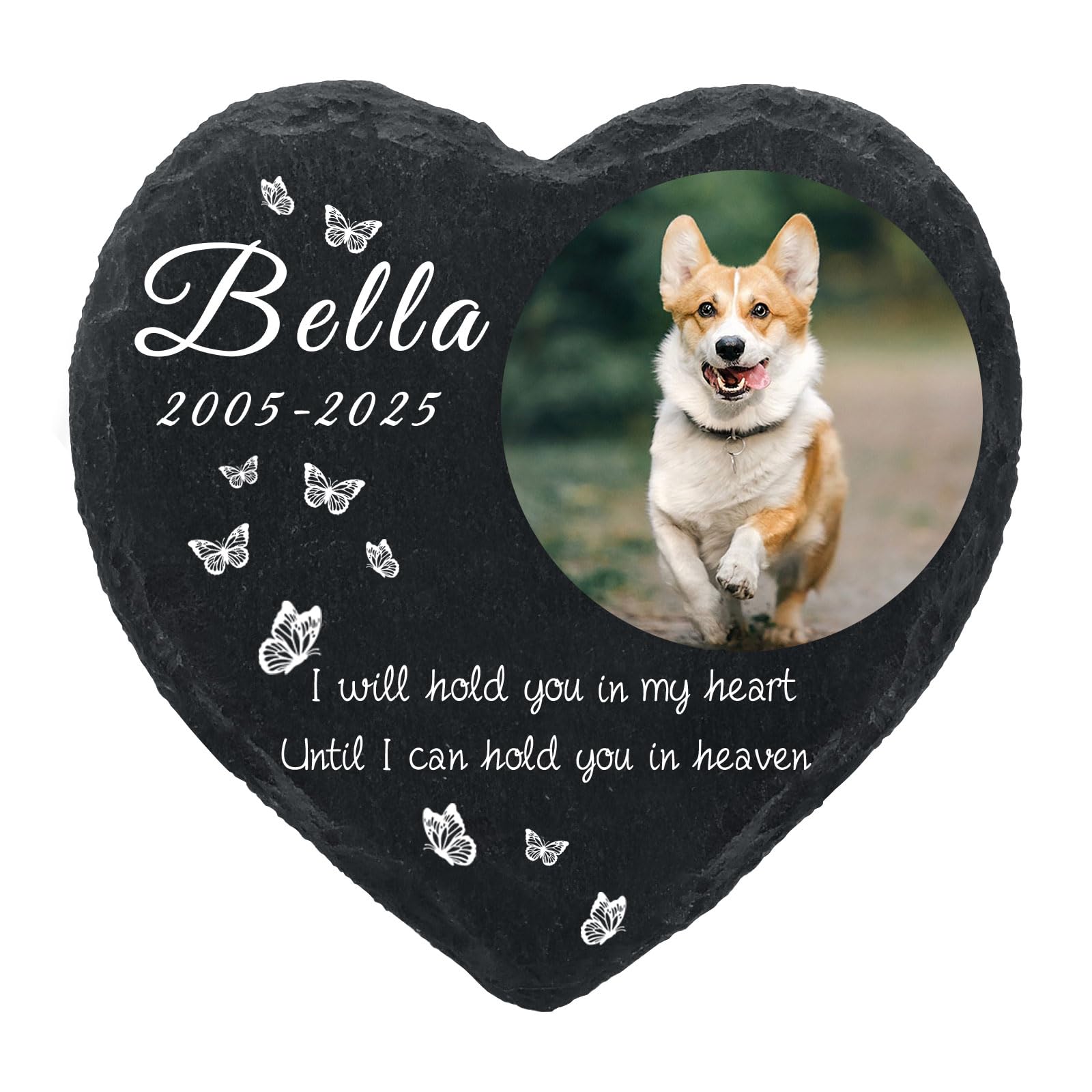 Dog Memorial Gifts for Loss of Dog Cat,Personalized Pet Memorial Stone with Photo Name,Custom Pet Remembrance Gifts,Cat Memorial Sympathy Gift,Dog Passing Away Gifts,Memorial Plaques for Dogs size-6in Style4