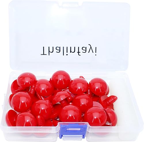 Miniatura 5 de Thalinfayi - 60 ojos de seguridad y arandelas seguras para ganchillo Amigurumi - Ojos de seguridad de plástico grandes de 0.945 in, ojos de