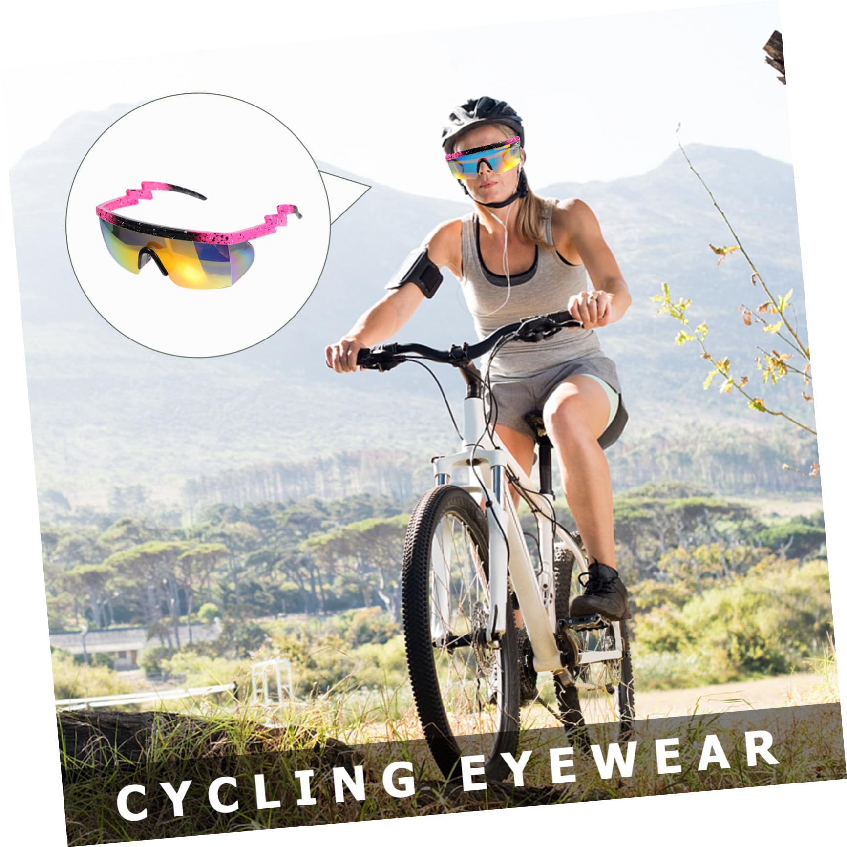 ifundom 3pezzi Occhiali Da Sole Per Ciclismo Equitazione e Attività All Aperto Design Vintage Anni Lenti Ad Alta Definizione Utilizzo Multi-sport