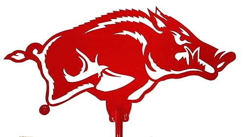 Metal Creations Razorback Yard Sign, Painted Metal Yard Sign, Lawn Sign, Yard Decorations