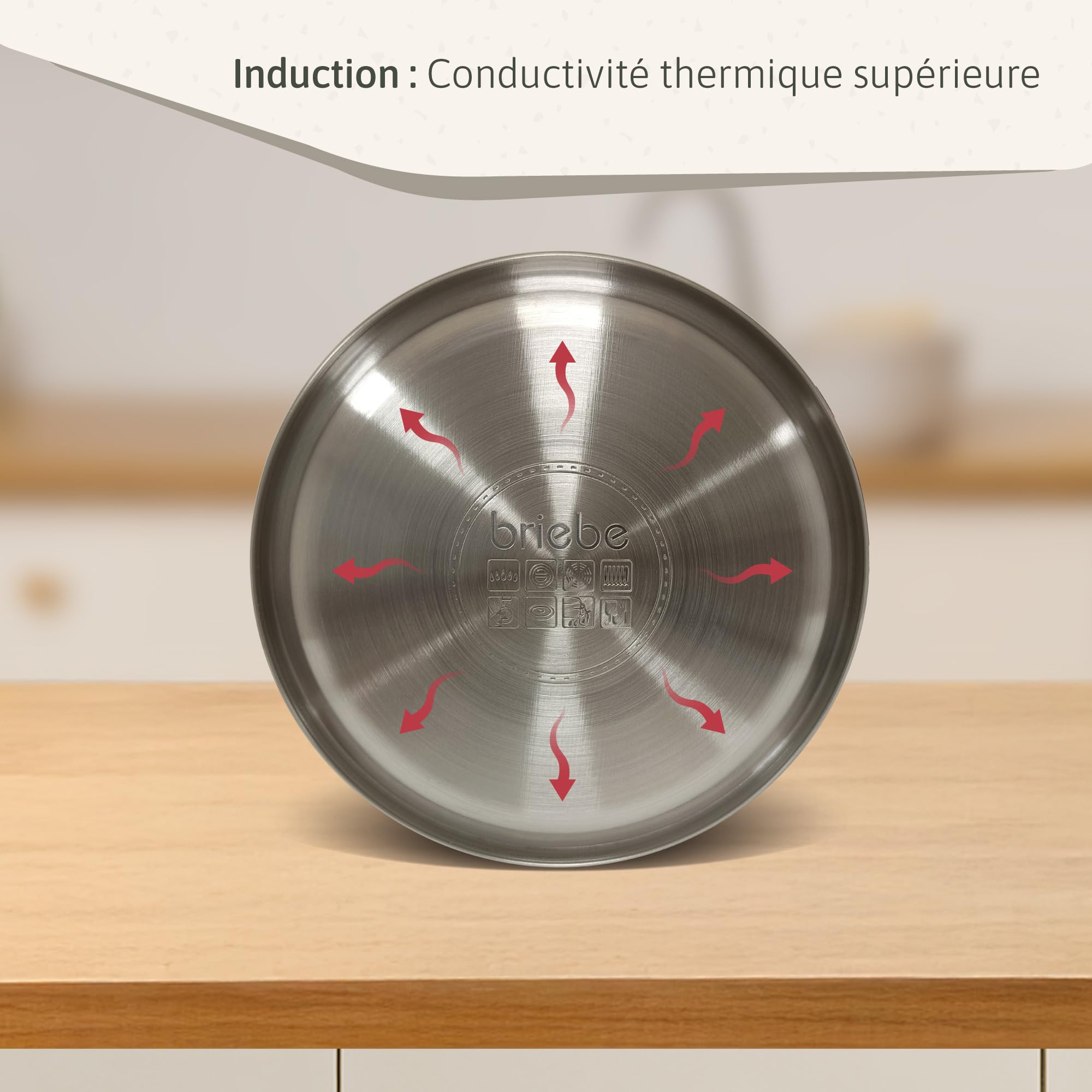 briebe Retro Bouilloire Induction Sifflante 2,3L, Acier Inoxydable, Tout Feux: Plaque Vitrocéramique, Gaz, Électrique, Poignée en Bois Cool Touch, Vintage, Pour Thé, Café, Tea Pot, Rose